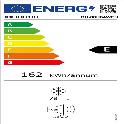 Infiniton CH-80H84WEH congelador Arcón congelador Independiente 78 L Blanco