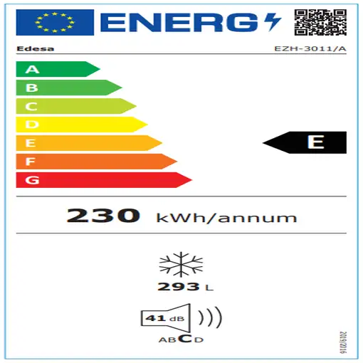 Edesa EZH-3011 Arcón congelador Independiente 293 L E Blanco