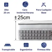 Colchón 160x200 ALTA GAMA Visco | Alto 25cm | Firmeza Alta Colchón 160x200 ALTA GAMA Visco | Alto 25cm | Firmeza Alta