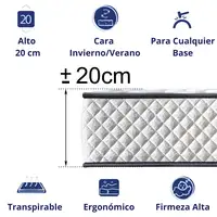 Colchón 150x190 ANATÓMICO PREMIUM Visco | Alto 20cm | Firmeza Alta Colchón 150x190 ANATÓMICO PREMIUM Visco | Alto 20cm | Firmeza Alta