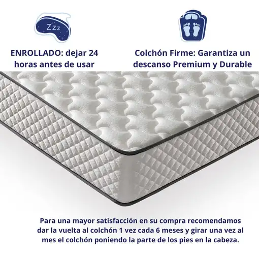 Colchón 140x200 ANATÓMICO PREMIUM Visco | Alto 20cm | Firmeza Alta