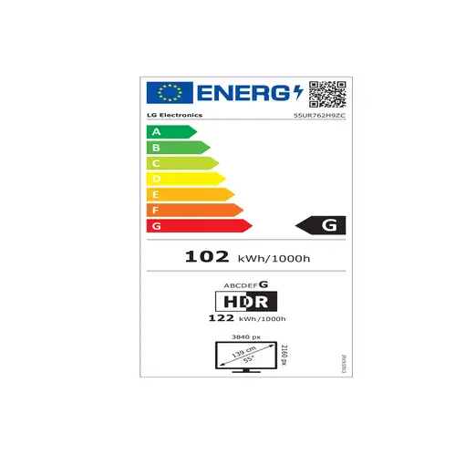 Televisor LED 55'' 4K Ultra HD Negro Smart 55UR762H9ZC.AEU LG