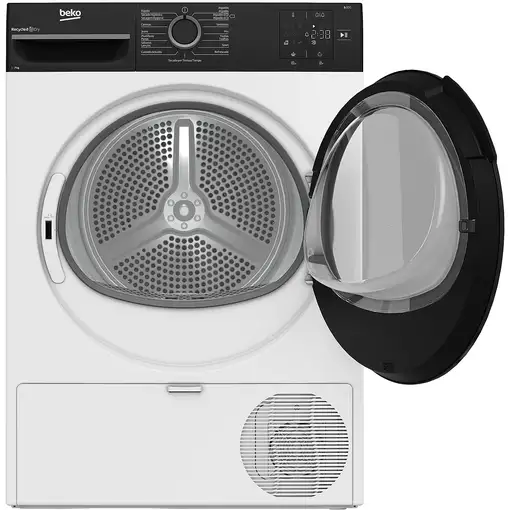 Secadora blanca con bomba de calor 7 kg, BM3T37230W BEKO