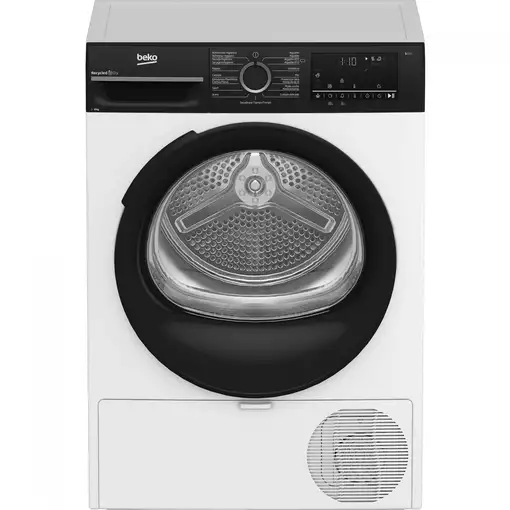 Secadora blanca con bomba de calor, 8 kg, BM3T48249W BEKO