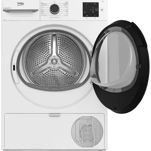Secadora blanca con bomba de calor, 8 kg, BM3T38220WB BEKO