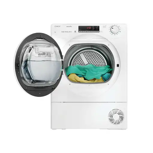 Secadora blanca con bomba de calor, 8 kg, Smart Pro CRO EH8N2TE-S CANDY