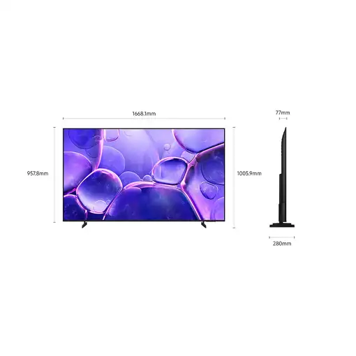 Televisor LED 75'' 4K Ultra HD Negro Smart TU75U8005FUXXC SAMSUNG