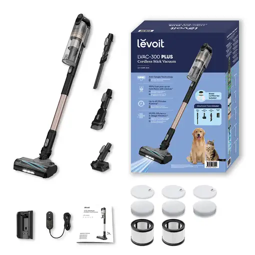 Aspiradoras de escoba sin bolsa 0.75 L Negro LSV-V202PE-AEUR LEVOIT