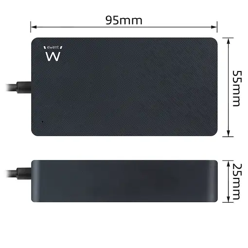 Ewent EW3980 adaptador e inversor de corriente Interior 65 W Negro