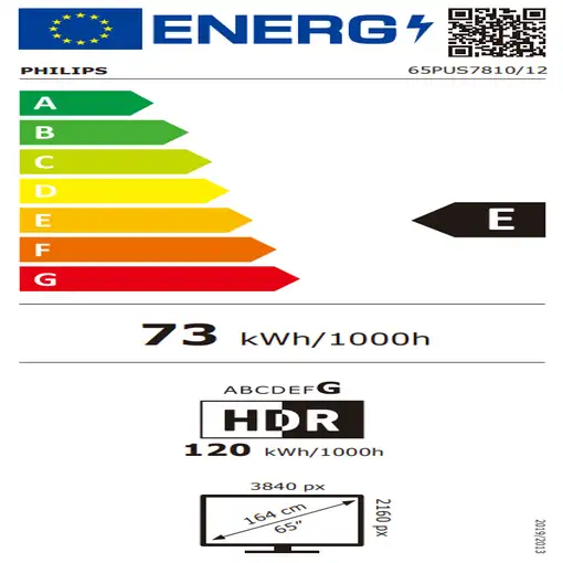 Televisor QLED 65'' 4K Ultra HD Negro Smart 65PUS7810/12 PHILIPS