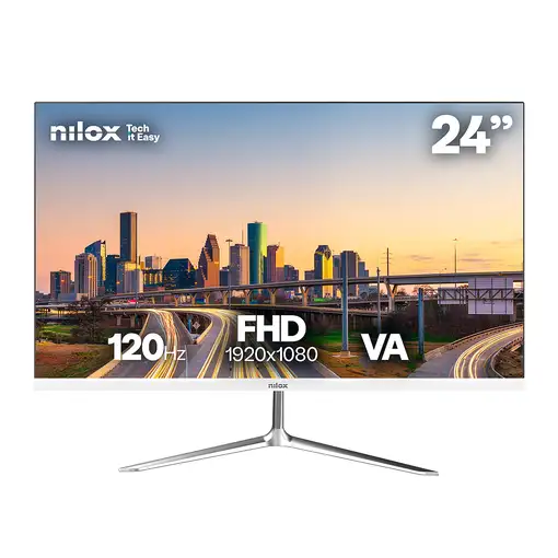 Nilox NXM24FHD1201W pantalla para PC 60,5 cm (23.8") Full HD LED Blanco Nilox NXM24FHD1201W pantalla para PC 60,5 cm (23.8") Full HD LED Blanco