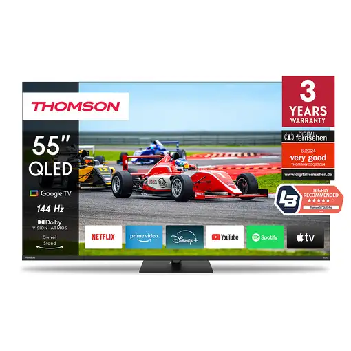 Televisor QLED 55'' 4K Ultra HD Negro Smart 55QG7C14 THOMSON