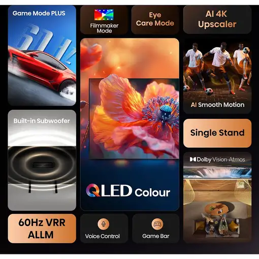 Televisor LED 55'' 4K Ultra HD Negro Smart 20016324 HISENSE