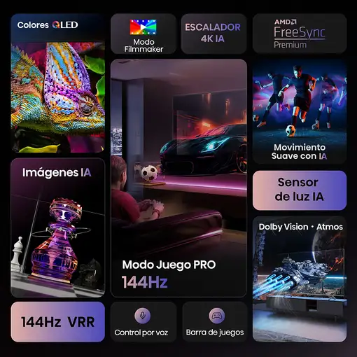 Televisor QLED Pro 55'' 4K Ultra HD Negro Smart 20015822 HISENSE