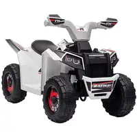 Quad Eléctrico para Niños de 18-36 Meses 6V 70x41,5x48,5 cm Blanco HOMCOM