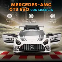 Coche Eléctrico para Niños Mercedes-AMG GT3 Evo Blanco AIYAPLAY Coche Eléctrico para Niños Mercedes-AMG GT3 Evo Blanco AIYAPLAY