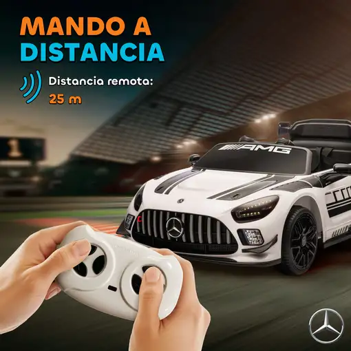 Coche Eléctrico para Niños Mercedes-AMG GT3 Evo Blanco AIYAPLAY