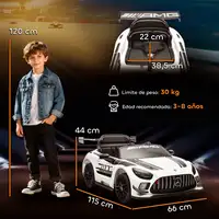 Coche Eléctrico para Niños Mercedes-AMG GT3 Evo Blanco AIYAPLAY Coche Eléctrico para Niños Mercedes-AMG GT3 Evo Blanco AIYAPLAY