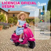 Moto Eléctrica para Niños 6V Ruedas de 6,9'' Velocidad de 2,5km/h Rosa AIYAPLAY Moto Eléctrica para Niños 6V Ruedas de 6,9'' Velocidad de 2,5km/h Rosa AIYAPLAY