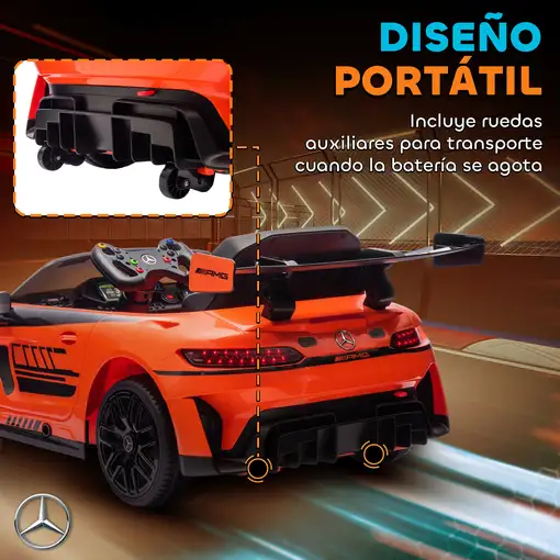 Coche Eléctrico para Niños Mercedes-AMG GT3 Evo Naranja AIYAPLAY