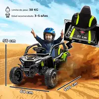 Coche Eléctrico para Niños 12V Kawasaki Teryx KRX 1000 Negro AIYAPLAY Coche Eléctrico para Niños 12V Kawasaki Teryx KRX 1000 Negro AIYAPLAY