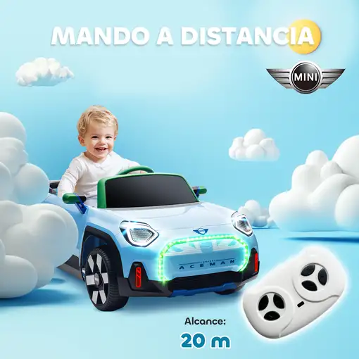 Coche Eléctrico para Niños de +3 Años MINI Concept Aceman Azul AIYAPLAY