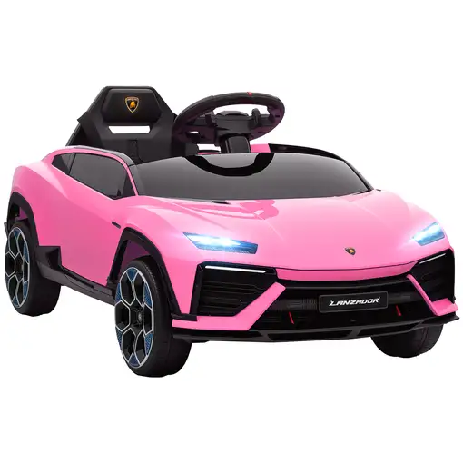 Coche Eléctrico para Niños de +3 Años Lamborghini Batería 12V Rosa AIYAPLAY Coche Eléctrico para Niños de +3 Años Lamborghini Batería 12V Rosa AIYAPLAY