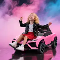 Coche Eléctrico para Niños de +3 Años Lamborghini Batería 12V Rosa AIYAPLAY Coche Eléctrico para Niños de +3 Años Lamborghini Batería 12V Rosa AIYAPLAY