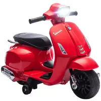 Moto Eléctrica para Niños 6V Ruedas de 6,9'' Velocidad de 2,5km/h Rojo AIYAPLAY