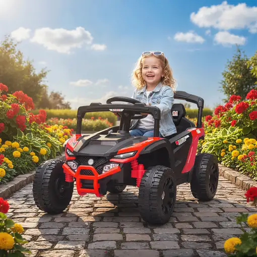 Coche Eléctrico para Niños UTV 12V con 2 Motores Rojo AIYAPLAY