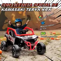 Coche Eléctrico para Niños 12V Kawasaki Teryx KRX 1000 Rojo AIYAPLAY Coche Eléctrico para Niños 12V Kawasaki Teryx KRX 1000 Rojo AIYAPLAY