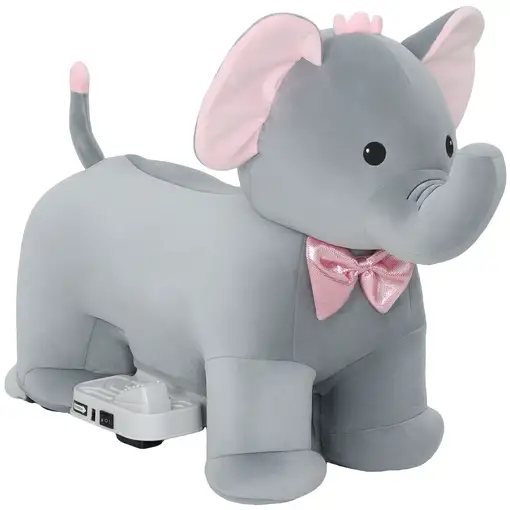 Elefante Eléctrico con Música Batería 6V Ruedas Silenciosas Gris AIYAPLAY Elefante Eléctrico con Música Batería 6V Ruedas Silenciosas Gris AIYAPLAY