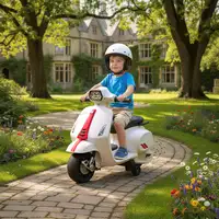 Moto Eléctrica para Niños 6V Ruedas de 6,9'' Velocidad 2,5km/h Blanco AIYAPLAY Moto Eléctrica para Niños 6V Ruedas de 6,9'' Velocidad 2,5km/h Blanco AIYAPLAY