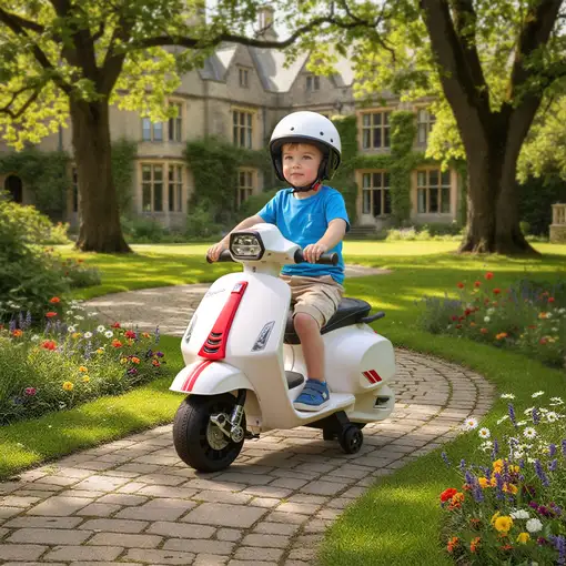 Moto Eléctrica para Niños 6V Ruedas de 6,9'' Velocidad 2,5km/h Blanco AIYAPLAY