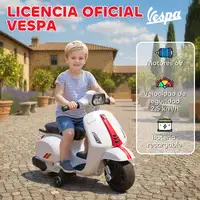 Moto Eléctrica para Niños 6V Ruedas de 6,9'' Velocidad 2,5km/h Blanco AIYAPLAY Moto Eléctrica para Niños 6V Ruedas de 6,9'' Velocidad 2,5km/h Blanco AIYAPLAY