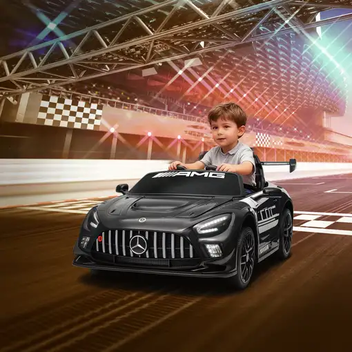 Coche Eléctrico para Niños Mercedes-AMG GT3 Evo Negro AIYAPLAY