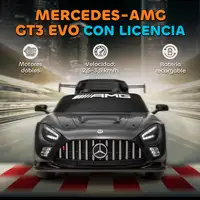 Coche Eléctrico para Niños Mercedes-AMG GT3 Evo Negro AIYAPLAY Coche Eléctrico para Niños Mercedes-AMG GT3 Evo Negro AIYAPLAY