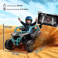 Coche Eléctrico para Niños 12V Kawasaki Teryx KRX 1000 Azul AIYAPLAY Coche Eléctrico para Niños 12V Kawasaki Teryx KRX 1000 Azul AIYAPLAY
