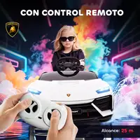 Coche Eléctrico para Niños de +3 Años Lamborghini Batería 12V Blanco AIYAPLAY Coche Eléctrico para Niños de +3 Años Lamborghini Batería 12V Blanco AIYAPLAY