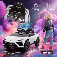 Coche Eléctrico para Niños de +3 Años Lamborghini Batería 12V Blanco AIYAPLAY Coche Eléctrico para Niños de +3 Años Lamborghini Batería 12V Blanco AIYAPLAY