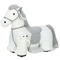 Caballito Eléctrico con Música Batería 6V Ruedas Silenciosas Blanco AIYAPLAY Caballito Eléctrico con Música Batería 6V Ruedas Silenciosas Blanco AIYAPLAY
