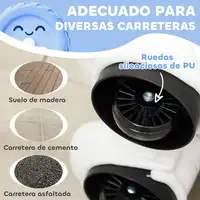 Caballito Eléctrico con Música Batería 6V Ruedas Silenciosas Blanco AIYAPLAY Caballito Eléctrico con Música Batería 6V Ruedas Silenciosas Blanco AIYAPLAY