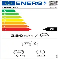 Secadora de evacuación blanca, 7 kg, SDC7 INFINITON Secadora de evacuación blanca, 7 kg, SDC7 INFINITON