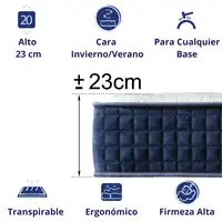 Colchón 90x190 ALTA GAMA Visco | Alto 23cm | Firmeza Alta