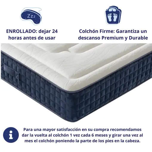Colchón 90x190 ALTA GAMA Visco | Alto 23cm | Firmeza Alta