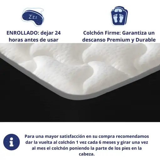 Colchón 135x190 ANATÓMICO PREMIUM Visco | Alto 18cm | Firmeza Alta