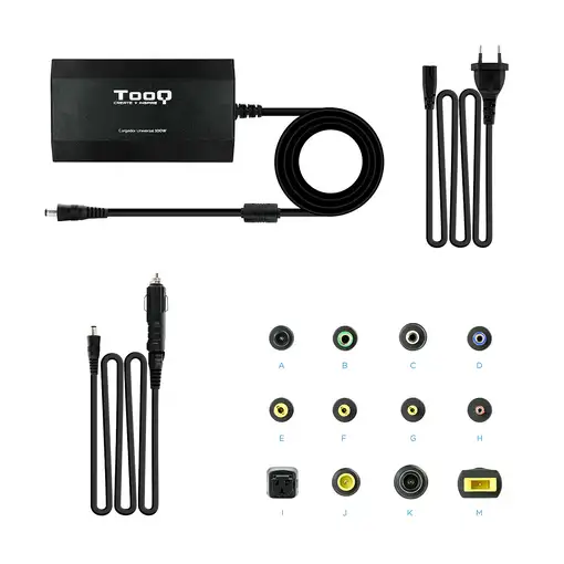TooQ CARGADOR UNIVERSAL PORTATIL TQLC-100BS01M 100W 3 EN 1 USB