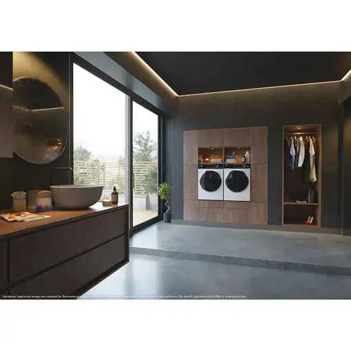 Secadora blanca con bomba de calor, 10 kg, I-Pro Series 7 HD100-A2979N HAIER