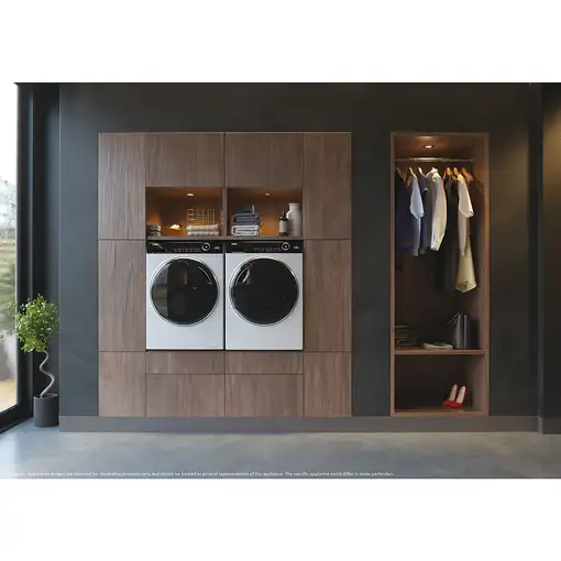 Secadora blanca con bomba de calor, 10 kg, I-Pro Series 7 HD100-A2979N HAIER