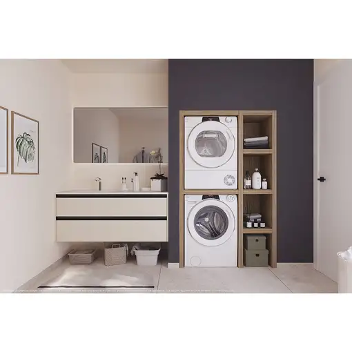 Secadora blanca con bomba de calor, 8 Kg, RapidÓ ROE H8A3TCEX-S CANDY